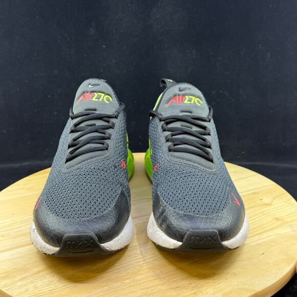 Nike Air Max 270 Anthracite Gray/ Green Mens Size 10 Athletic Shoes - Picture 3 of 8